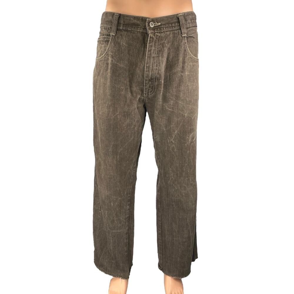 Southpole Men's Brown Washed Mid Rise Straight Leg Cotton Denim Jeans Size 36